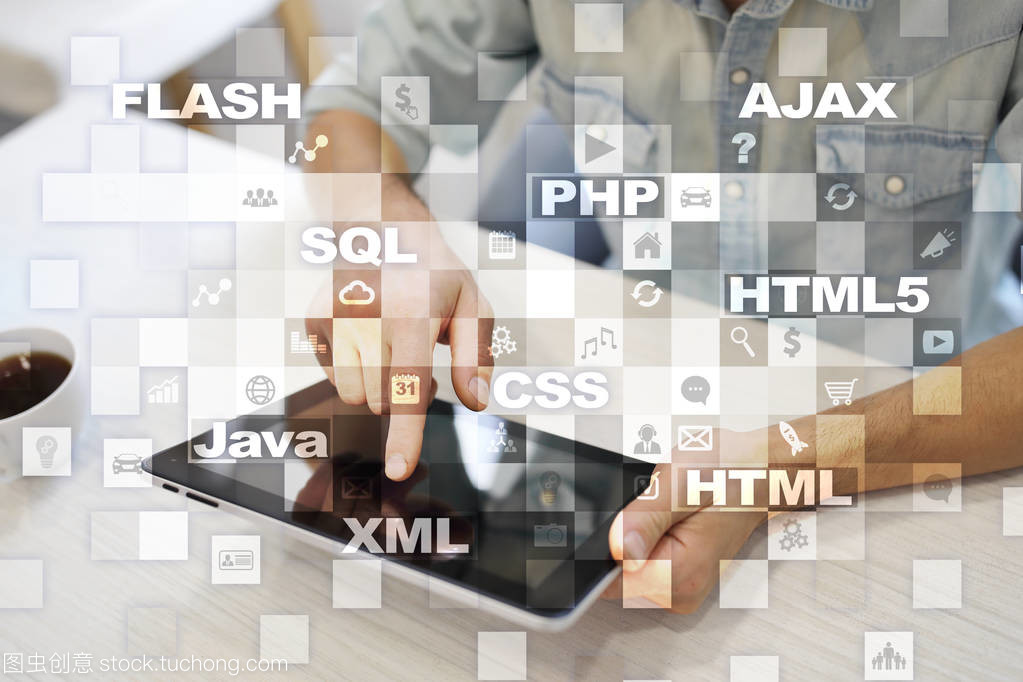 Web 開發。編程。互聯網和技術概念